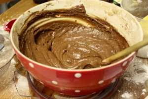 Cocoa buttercream frosting!